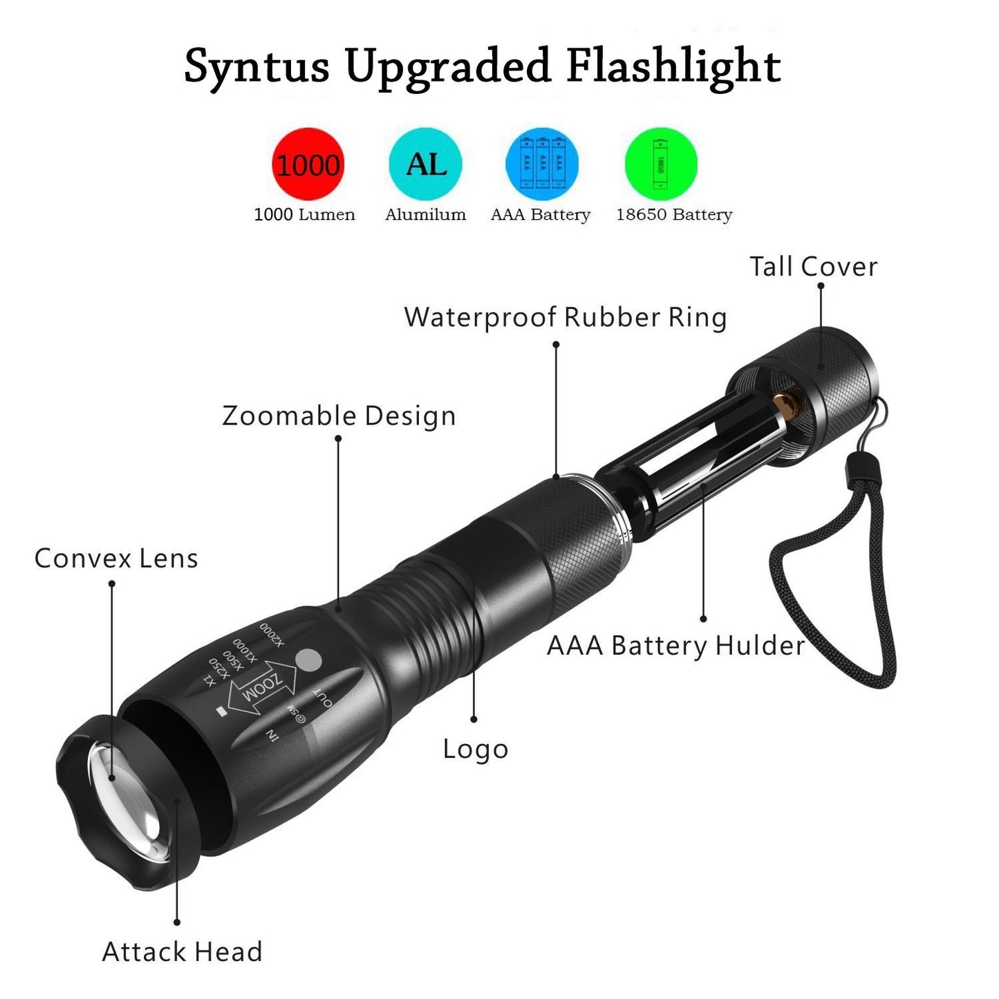 Portable Aluminium Flashlight